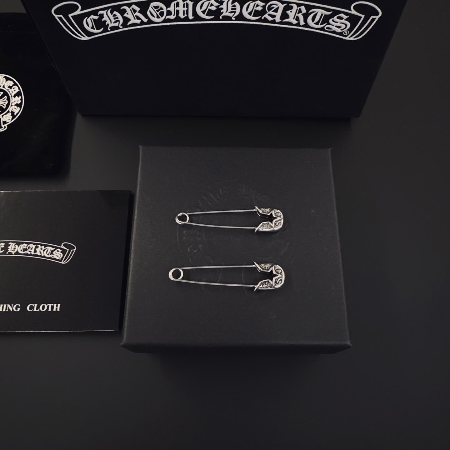 Chrome Hearts Silver Safety Pins